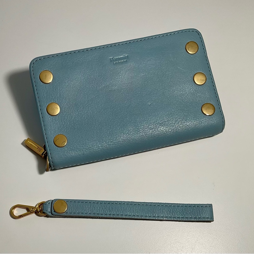 Hammitt zip around wallet with removable handle